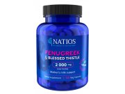 NATIOS Fenugreek & Blessed Thistle Extract, Senovka & Benedikt, 2000 mg, 120 veg. kapsúl